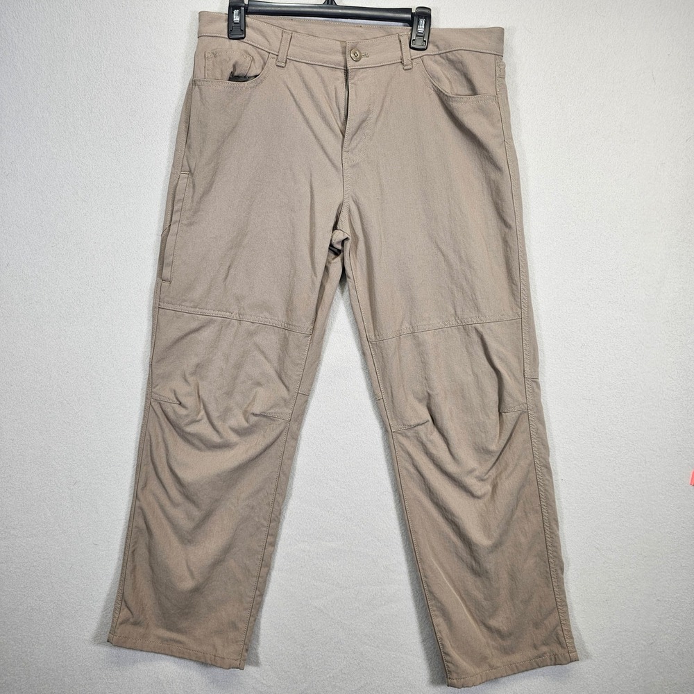 Eddie Bauer Pants Mens 36x30 100% Nylon Performance Cotton Feel Side Zip 0412 - Picture 1 of 12